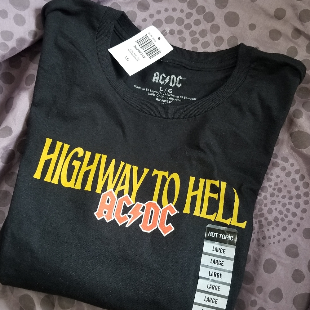ACDC Highway To Hell Mens Large Tshirt NWT